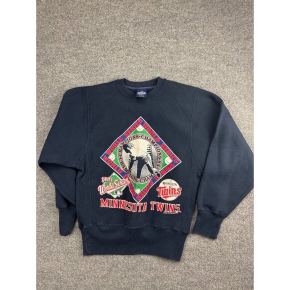 Garment Graphics Other - Vintage Minnesota Twins Sweatshirt Men's Medium Blue 1991 World Series Baseball